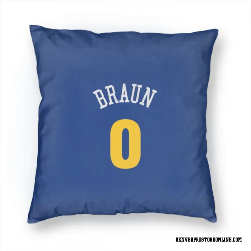 Blue Denver Nuggets  Christian Braun  Pillow Cover (18 X 18)