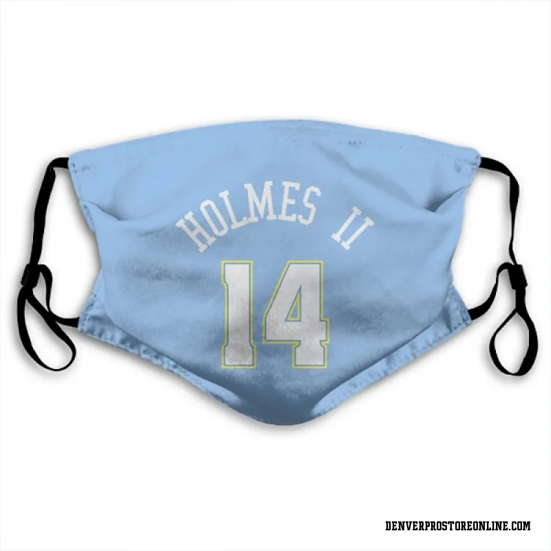 Blue Denver Nuggets  DaRon Holmes II Power  Face Mask (With 2 Free PM2.5 Filters)