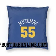 Blue Denver Nuggets  Dikembe Mutombo  Pillow Cover (18 X 18)