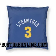 Blue Denver Nuggets  Julian Strawther  Pillow Cover (18 X 18)