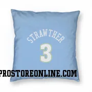 Blue Denver Nuggets  Julian Strawther Power  Pillow Cover (18 X 18)