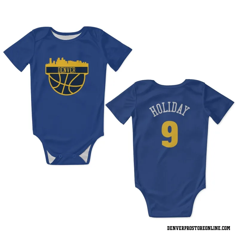 Blue Denver Nuggets  Justin Holiday  Newborn & Infant Bodysuit