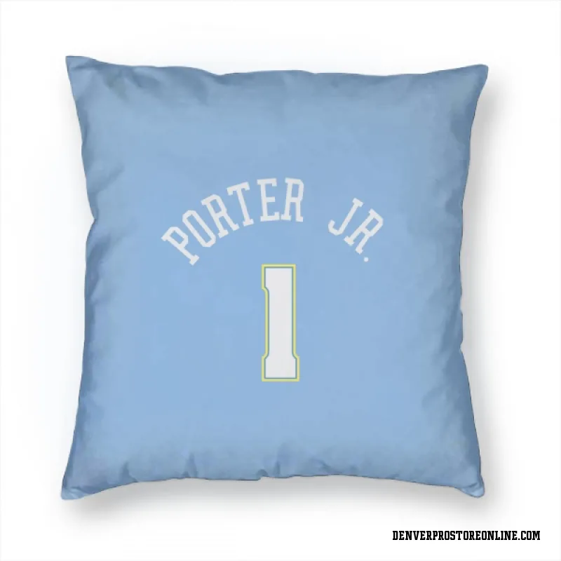 Blue Denver Nuggets  Michael Porter Jr. Power  Pillow Cover (18 X 18)