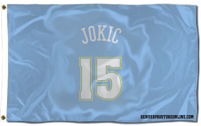 Blue Denver Nuggets  Nikola Jokic Power  Flag (3 X 5)