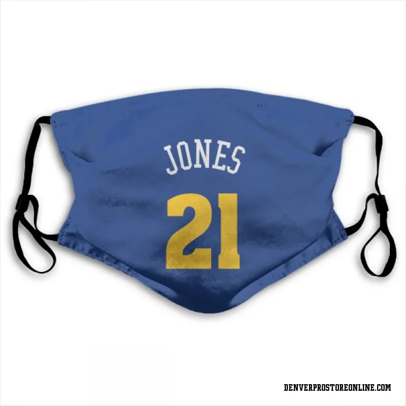 Blue Denver Nuggets  Spencer Jones  Face Mask (With 2 Free PM2.5 Filters)