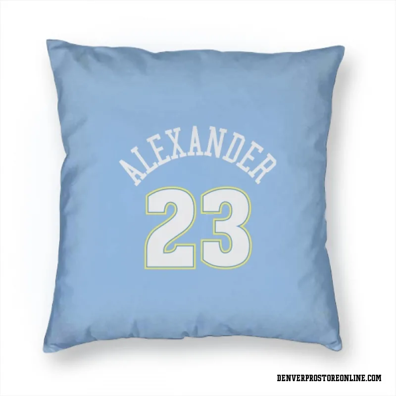 Blue Denver Nuggets  Trey Alexander Power  Pillow Cover (18 X 18)