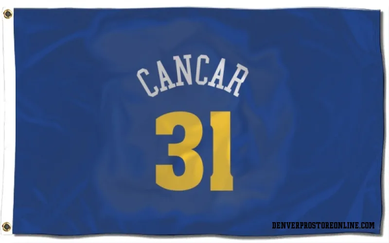 Blue Denver Nuggets  Vlatko Cancar  Flag (3 X 5)