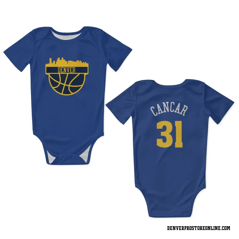 Blue Denver Nuggets  Vlatko Cancar  Newborn & Infant Bodysuit