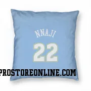 Blue Denver Nuggets  Zeke Nnaji Power  Pillow Cover (18 X 18)