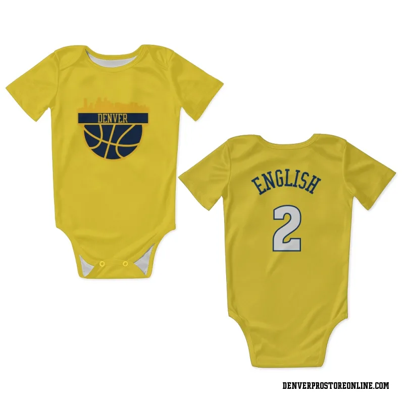 Gold Denver Nuggets  Alex English  Newborn & Infant Bodysuit