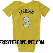 Gold Denver Nuggets  Allen Iverson  Newborn & Infant Bodysuit