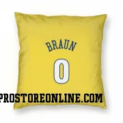 Gold Denver Nuggets  Christian Braun  Pillow Cover (18 X 18)