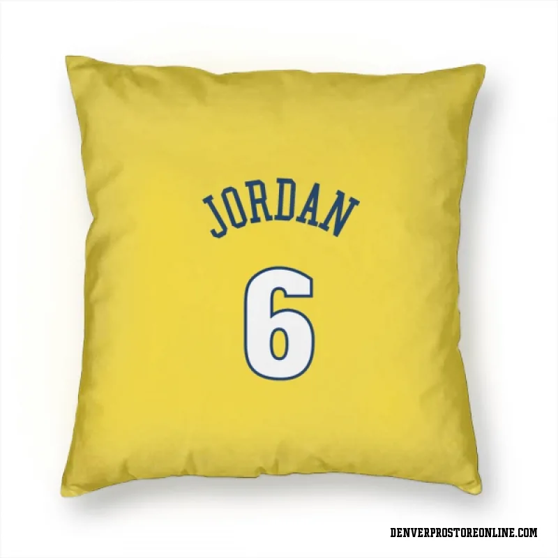 Gold Denver Nuggets  DeAndre Jordan  Pillow Cover (18 X 18)