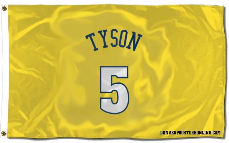 Gold Denver Nuggets  Hunter Tyson  Flag (3 X 5)