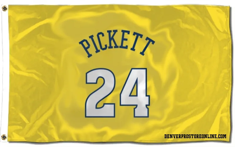 Gold Denver Nuggets  Jalen Pickett  Flag (3 X 5)