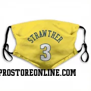 Gold Denver Nuggets  Julian Strawther  Face Mask (With 2 Free PM2.5 Filters)