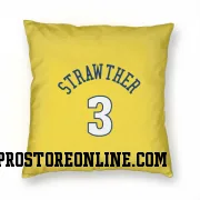 Gold Denver Nuggets  Julian Strawther  Pillow Cover (18 X 18)