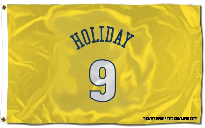 Gold Denver Nuggets  Justin Holiday  Flag (3 X 5)