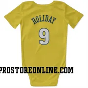 Gold Denver Nuggets  Justin Holiday  Newborn & Infant Bodysuit