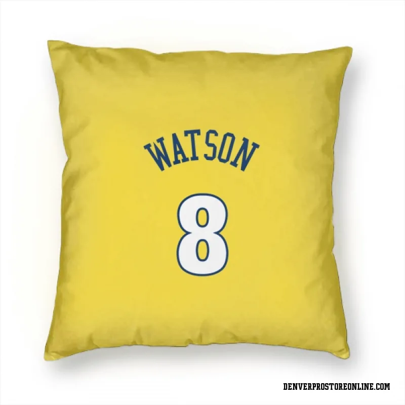 Gold Denver Nuggets  Peyton Watson  Pillow Cover (18 X 18)