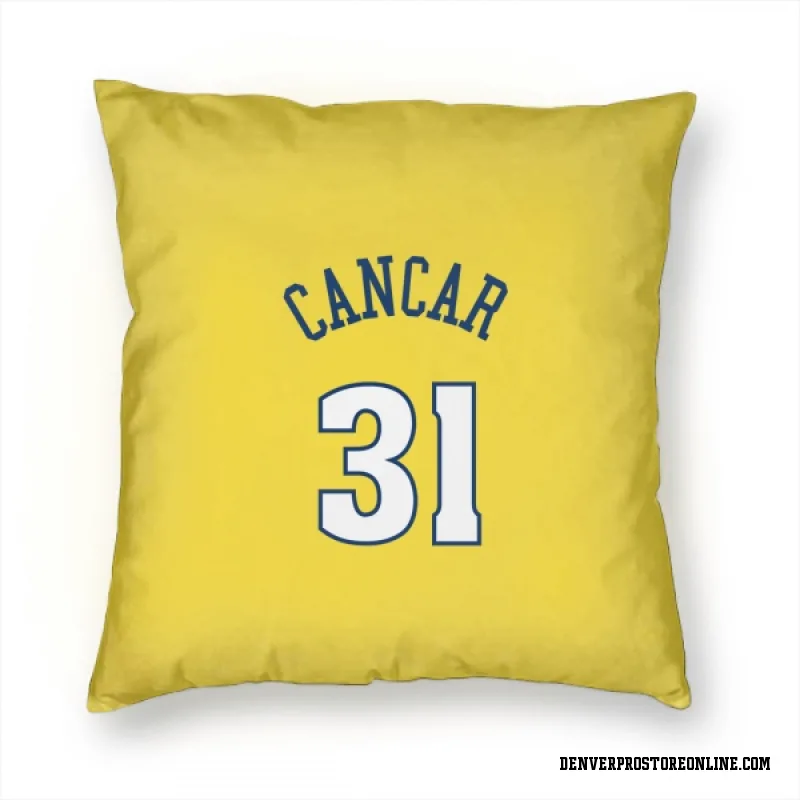 Gold Denver Nuggets  Vlatko Cancar  Pillow Cover (18 X 18)