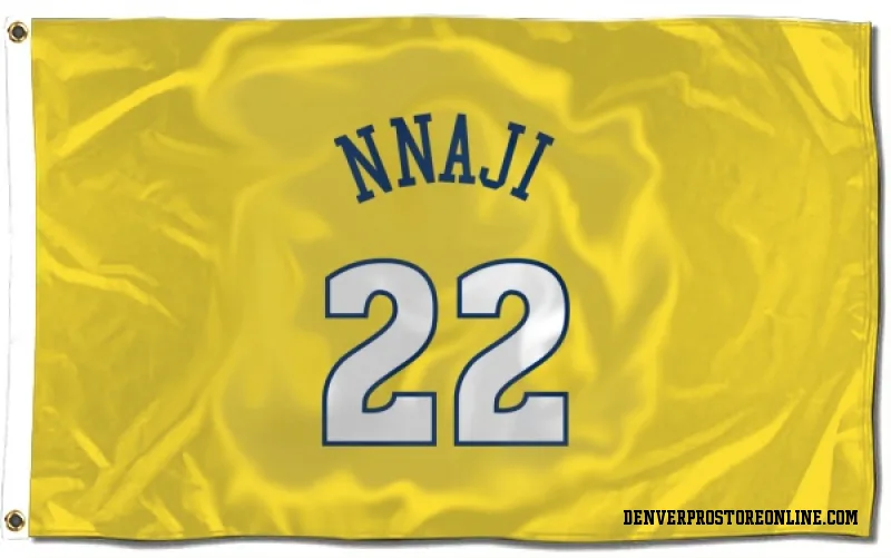 Gold Denver Nuggets  Zeke Nnaji  Flag (3 X 5)