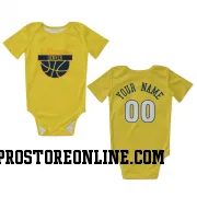 Gold Denver Nuggets Custom  Newborn & Infant Bodysuit