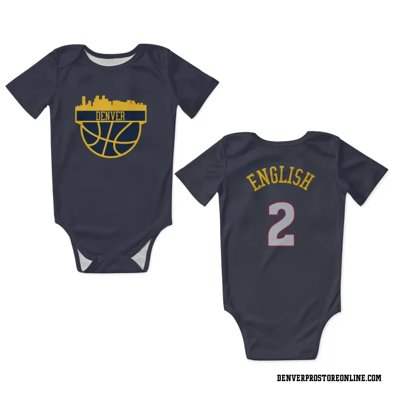 Navy Denver Nuggets  Alex English  Newborn & Infant Bodysuit