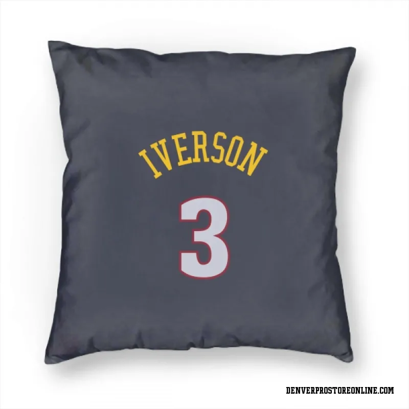 Navy Denver Nuggets  Allen Iverson  Pillow Cover (18 X 18)