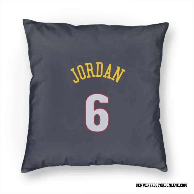 Navy Denver Nuggets  DeAndre Jordan  Pillow Cover (18 X 18)