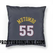 Navy Denver Nuggets  Dikembe Mutombo  Pillow Cover (18 X 18)