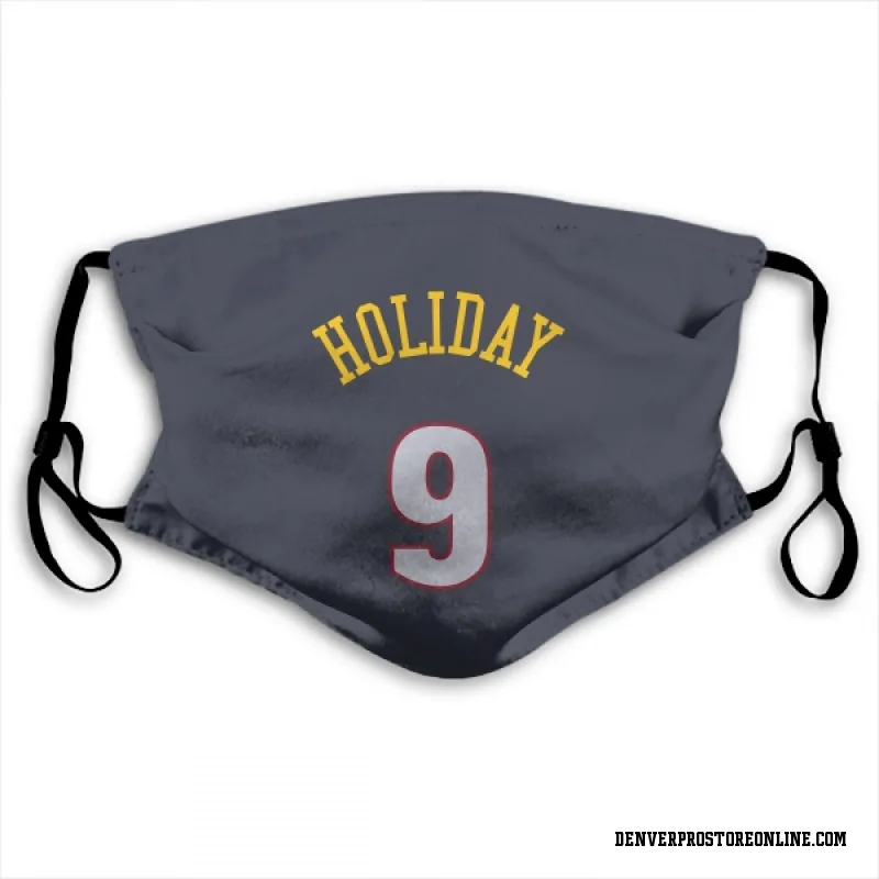 Navy Denver Nuggets  Justin Holiday  Face Mask (With 2 Free PM2.5 Filters)