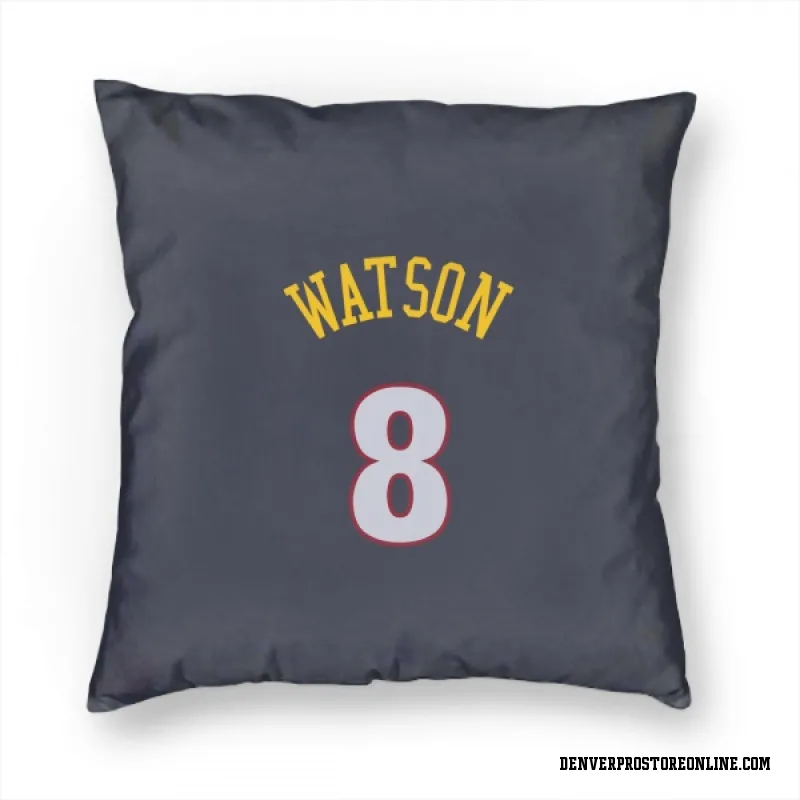 Navy Denver Nuggets  Peyton Watson  Pillow Cover (18 X 18)