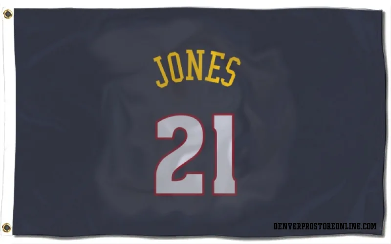 Navy Denver Nuggets  Spencer Jones  Flag (3 X 5)