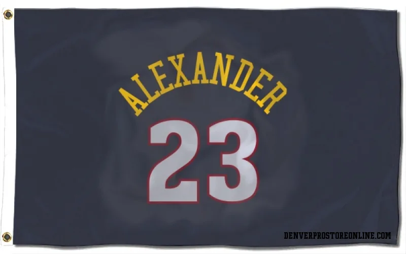 Navy Denver Nuggets  Trey Alexander  Flag (3 X 5)