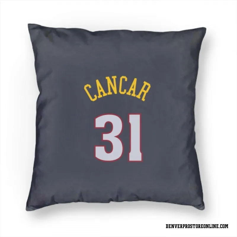 Navy Denver Nuggets  Vlatko Cancar  Pillow Cover (18 X 18)