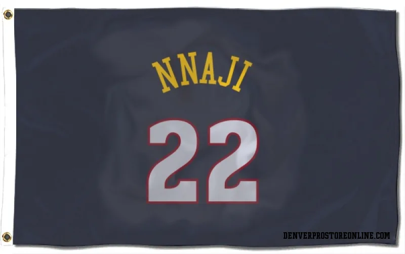 Navy Denver Nuggets  Zeke Nnaji  Flag (3 X 5)