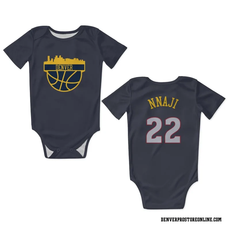 Navy Denver Nuggets  Zeke Nnaji  Newborn & Infant Bodysuit