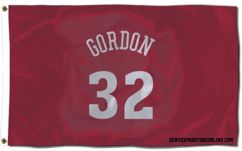 Red Denver Nuggets  Aaron Gordon  Flag (3 X 5)