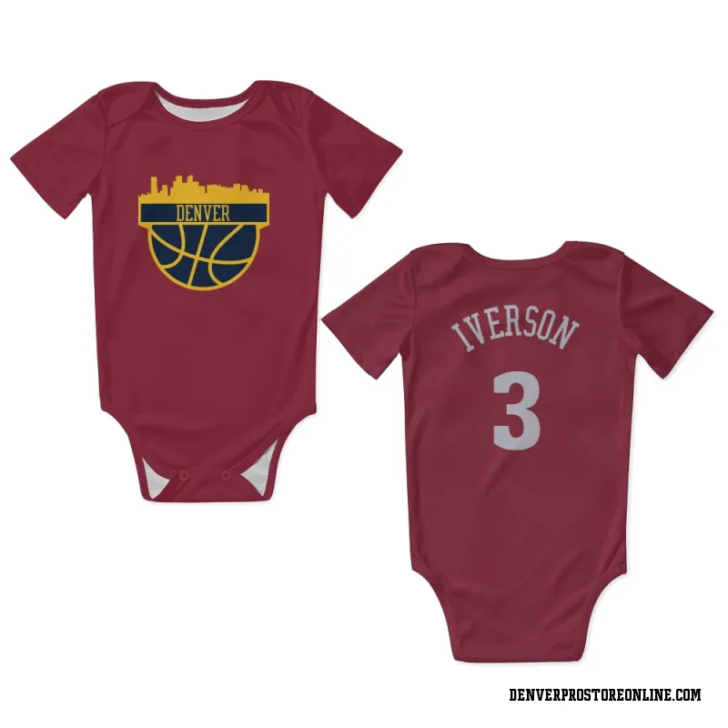 Red Denver Nuggets  Allen Iverson  Newborn & Infant Bodysuit