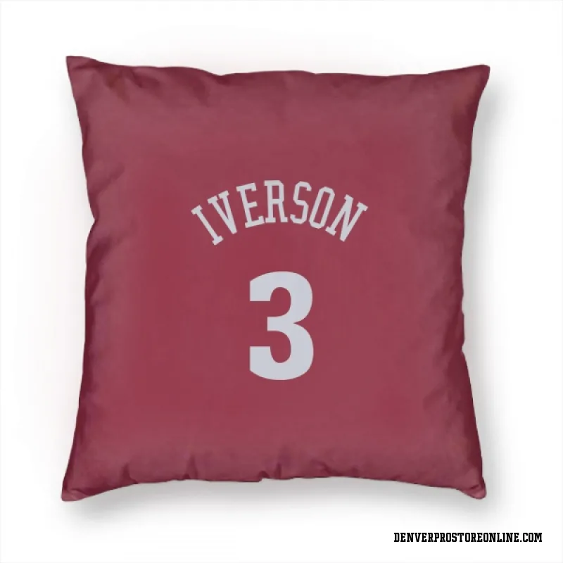 Red Denver Nuggets  Allen Iverson  Pillow Cover (18 X 18)