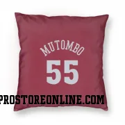 Red Denver Nuggets  Dikembe Mutombo  Pillow Cover (18 X 18)