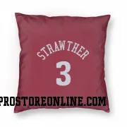 Red Denver Nuggets  Julian Strawther  Pillow Cover (18 X 18)