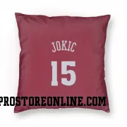 Red Denver Nuggets  Nikola Jokic  Pillow Cover (18 X 18)