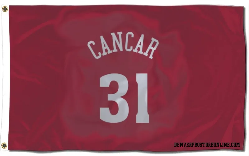 Red Denver Nuggets  Vlatko Cancar  Flag (3 X 5)