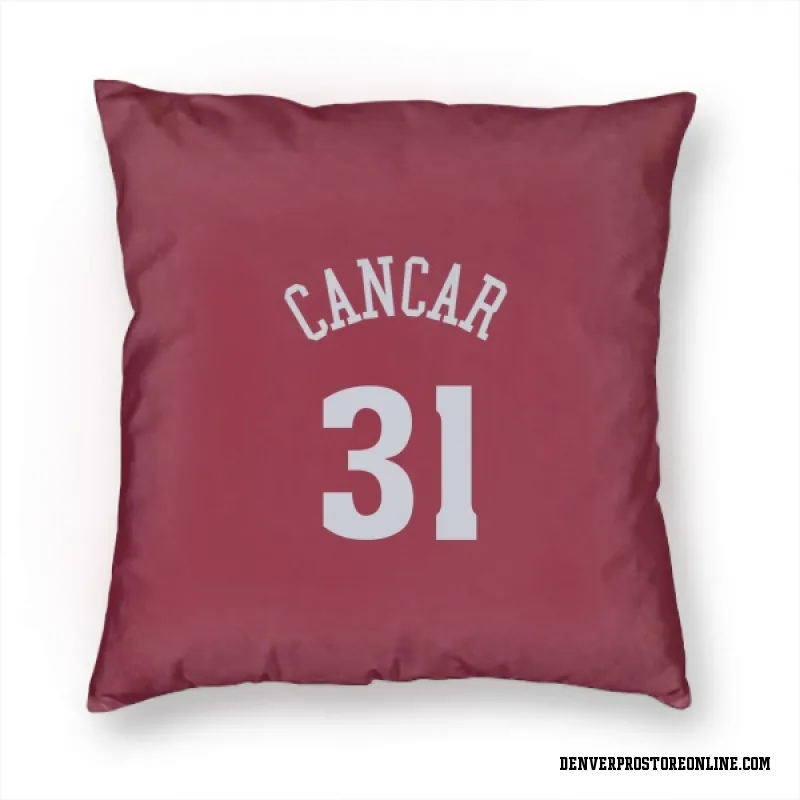 Red Denver Nuggets  Vlatko Cancar  Pillow Cover (18 X 18)