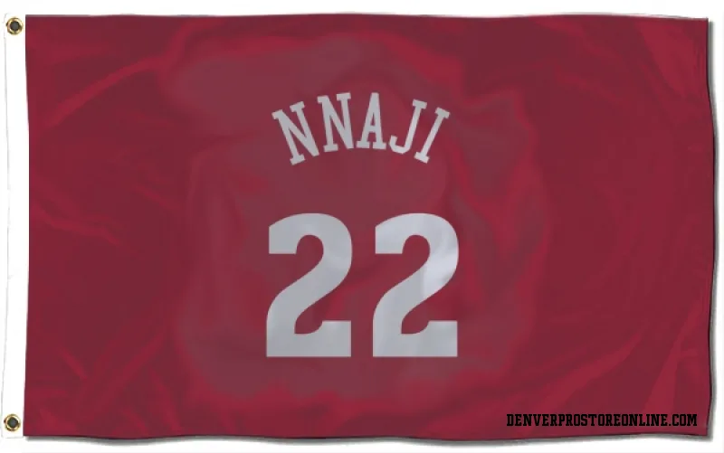 Red Denver Nuggets  Zeke Nnaji  Flag (3 X 5)