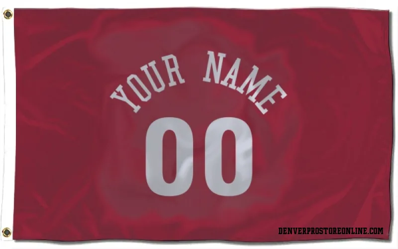 Red Denver Nuggets Custom  Flag (3 X 5)