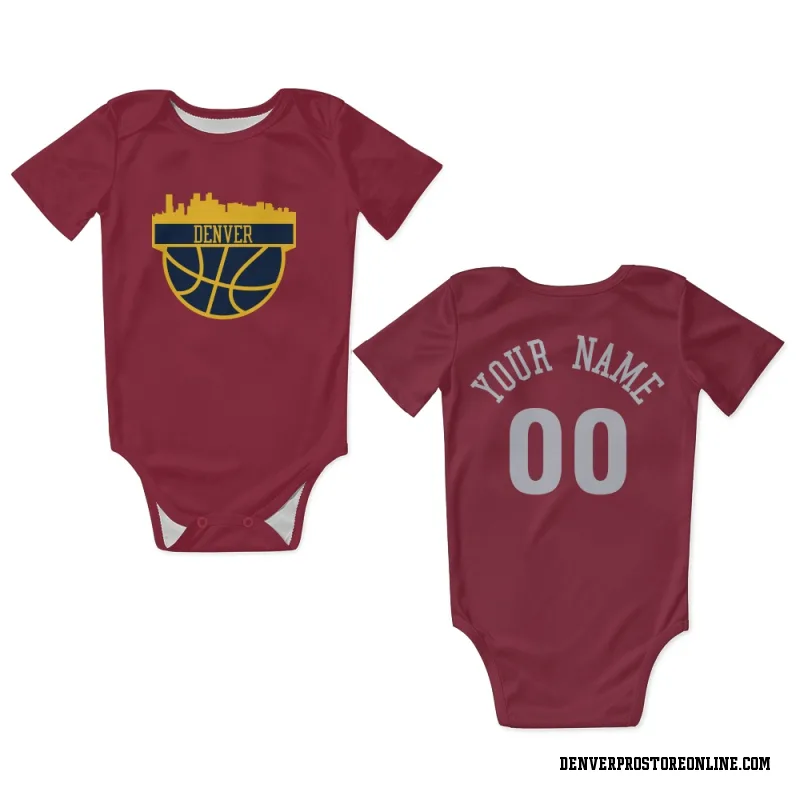 Red Denver Nuggets Custom  Newborn & Infant Bodysuit