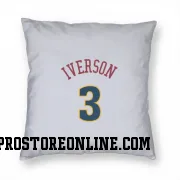 White Denver Nuggets  Allen Iverson  Pillow Cover (18 X 18)